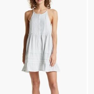 Free People Light Gray Halter Mini Dress